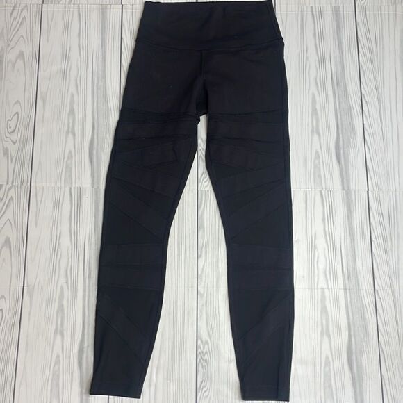 Lululemon High Rise Wunder Under Tech Mesh Black 6 - Picture 6 of 7